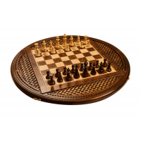 Шахматы + нарды резные "Гаянэ 2" 60, Ustyan